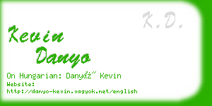 kevin danyo business card